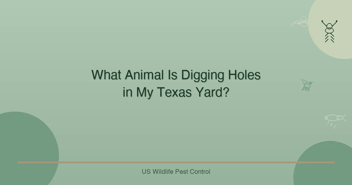 What Animal Is Digging Holes in My Texas Yard?