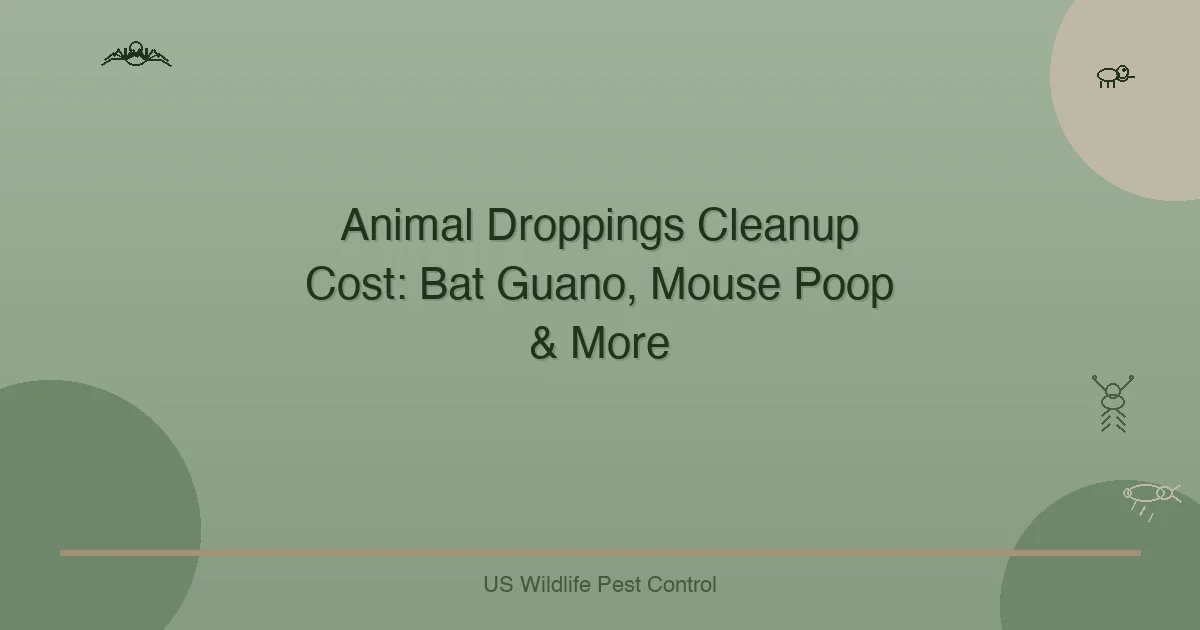 Animal Droppings Cleanup Cost: Bat Guano, Mouse Poop & More