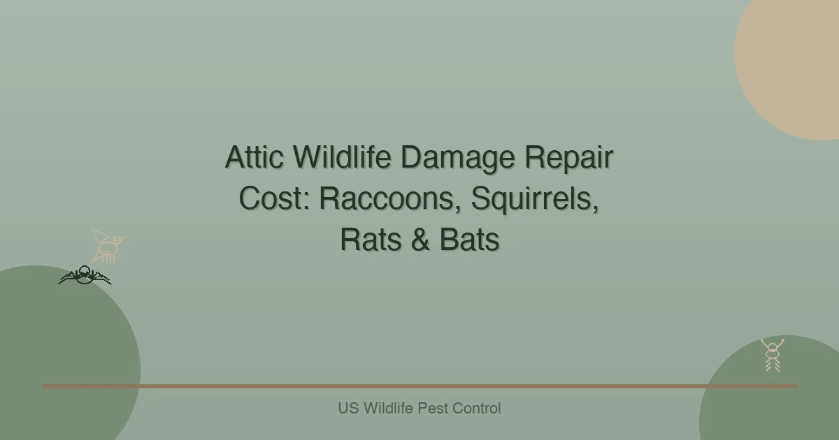 Attic Wildlife Damage Repair Cost: Raccoons, Squirrels, Rats & Bats