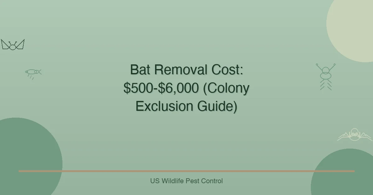 Bat Removal Cost: $500-$6,000 (Colony Exclusion Guide)