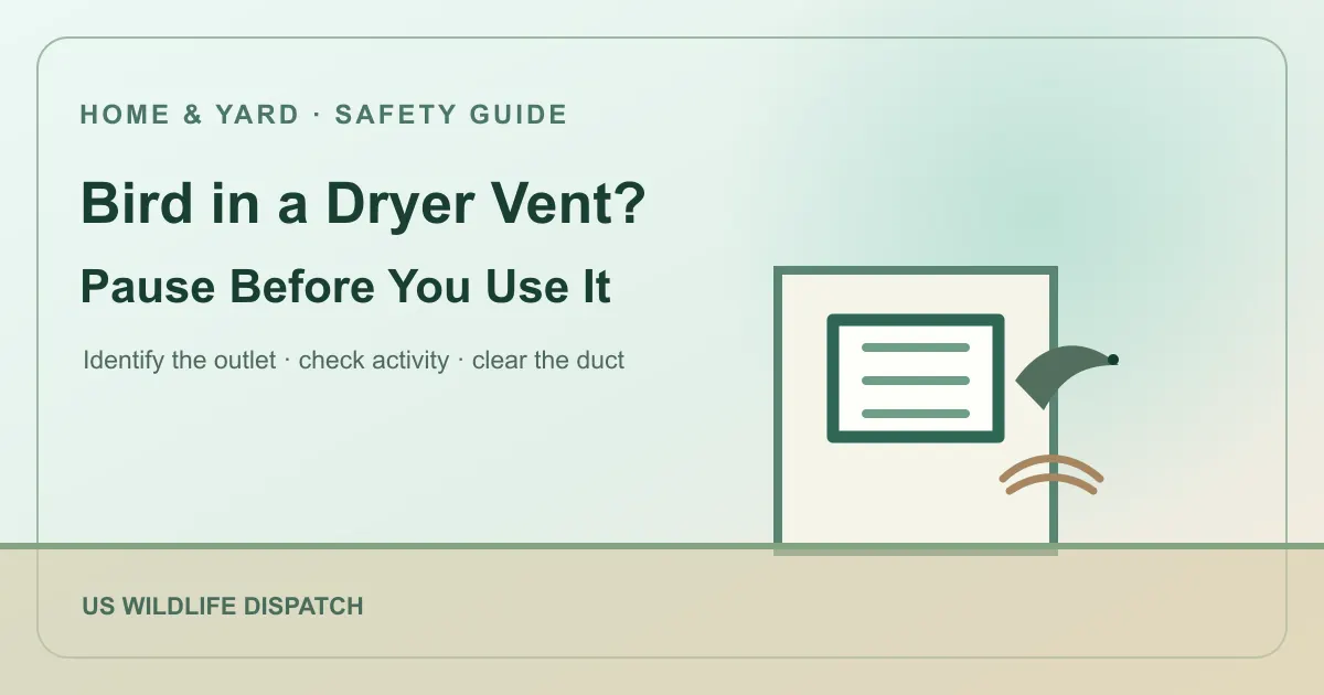 Bird Nest in a Dryer Vent? What to Do Before Using It