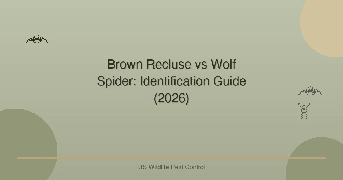 Brown Recluse vs Wolf Spider: Identification Guide (2026)