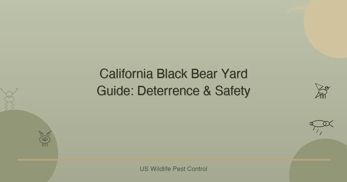 California Black Bear Yard Guide: Deterrence & Safety