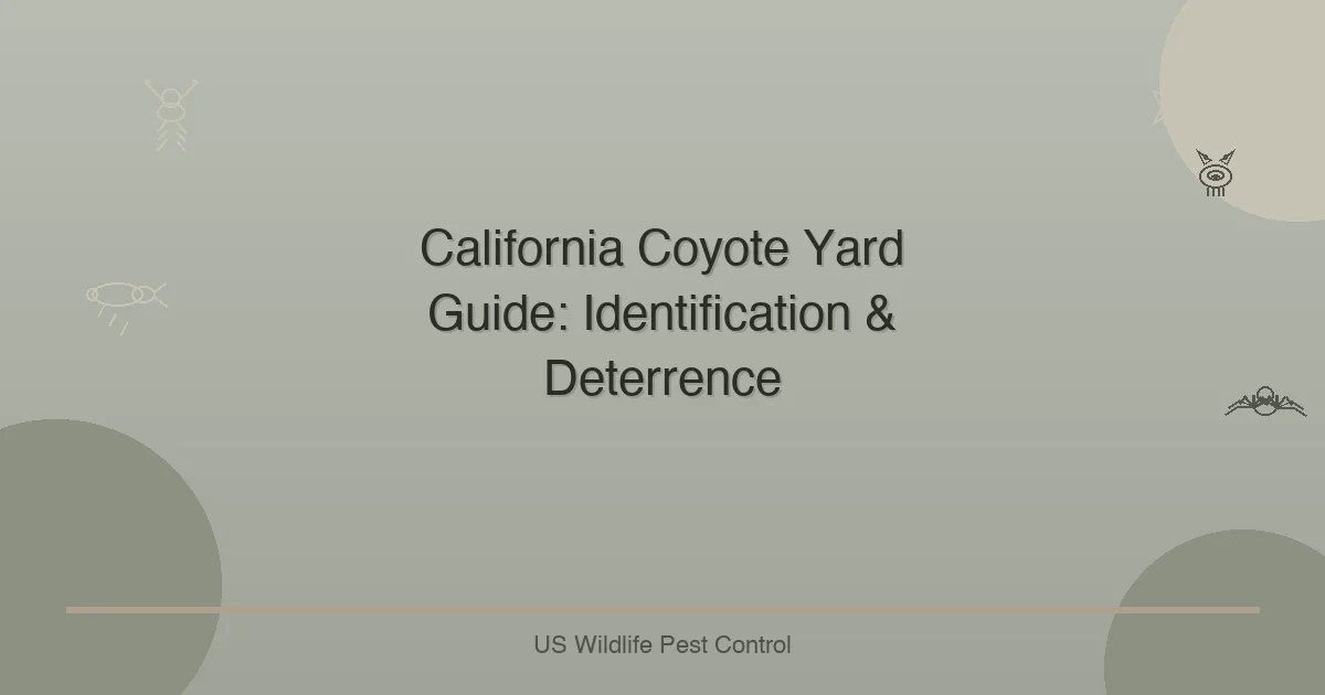 California Coyote Yard Guide: Identification & Deterrence