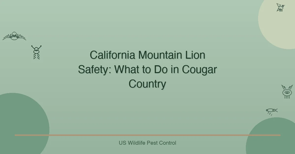 California Mountain Lion Safety: What to Do in Cougar Country