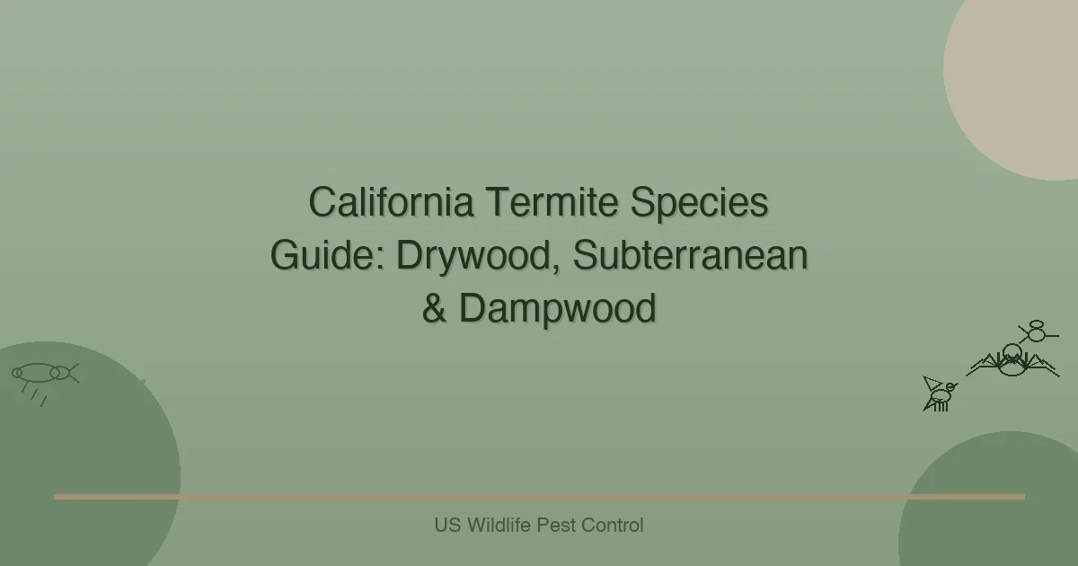 California Termite Species Guide: Drywood, Subterranean & Dampwood