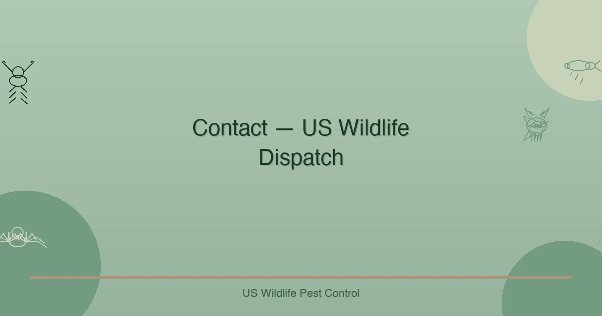 Contact — US Wildlife Dispatch