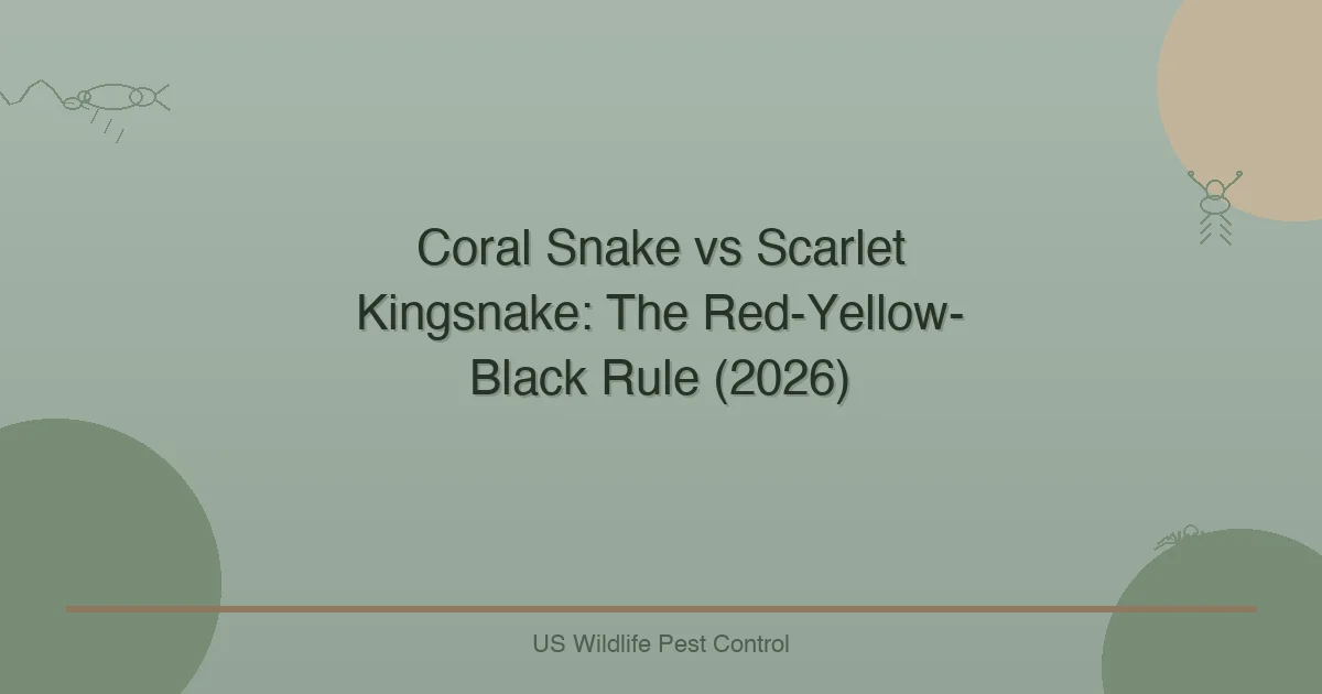 Coral Snake vs Scarlet Kingsnake: The Red-Yellow-Black Rule (2026)