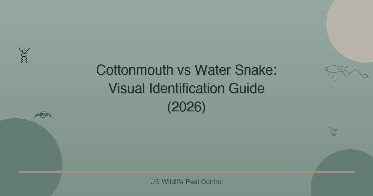 Cottonmouth vs Water Snake: Visual Identification Guide (2026)