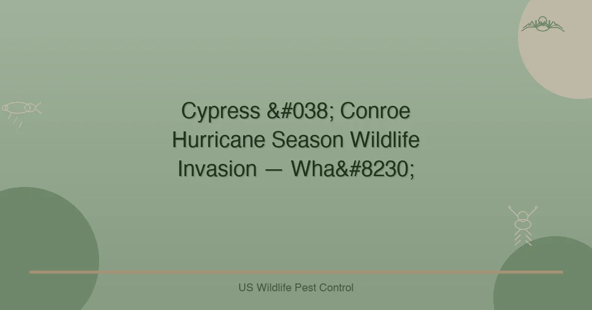 Cypress & Conroe Hurricane Season Wildlife Invasion — Wha…