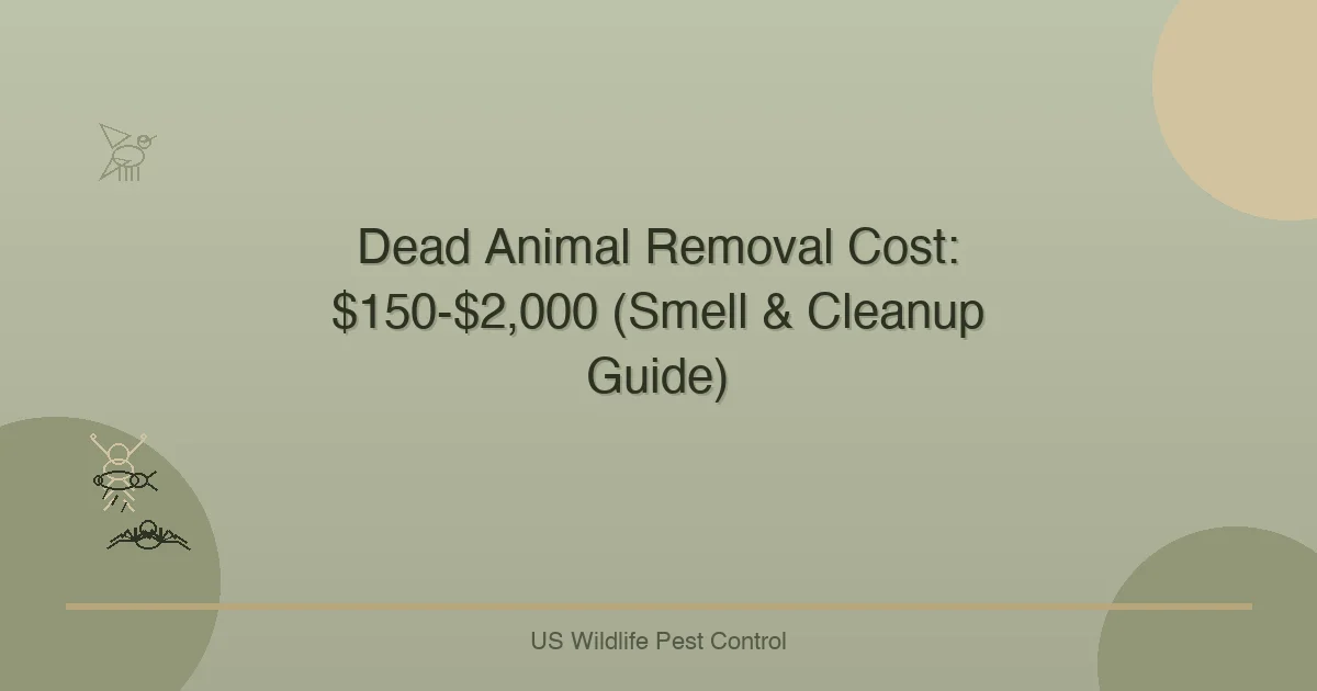Dead Animal Removal Cost: $150-$2,000 (Smell & Cleanup Guide)