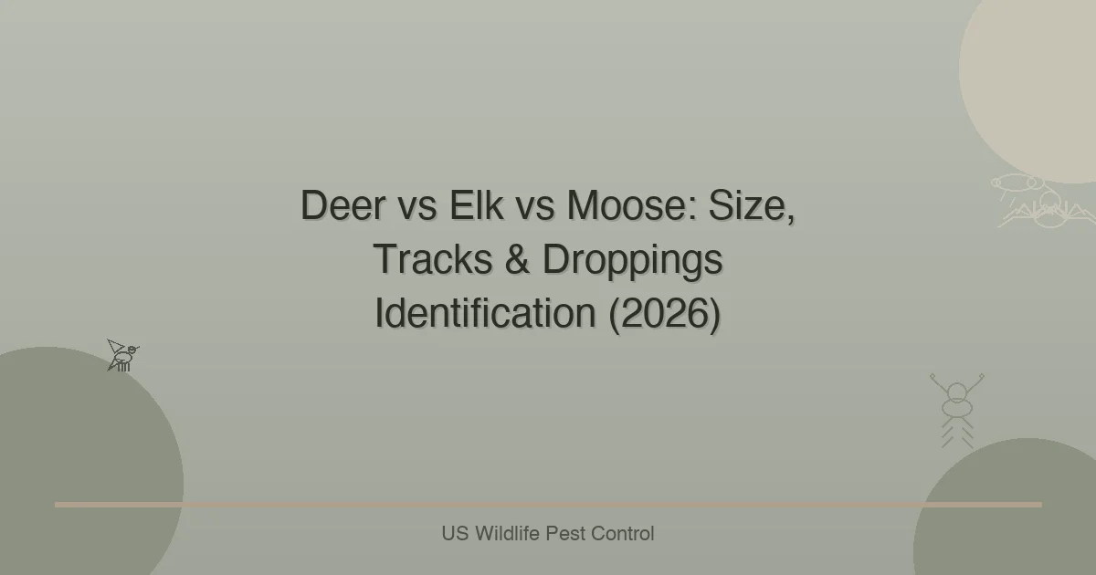 Deer vs Elk vs Moose: Size, Tracks & Droppings Identification (2026)