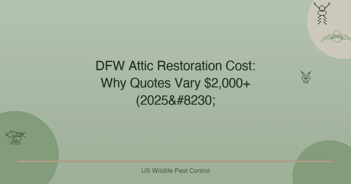 DFW Attic Restoration Cost: Why Quotes Vary $2,000+ (2025…