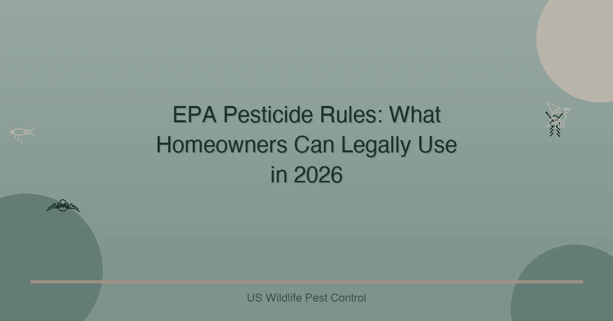 EPA Pesticide Rules: What Homeowners Can Legally Use in 2026