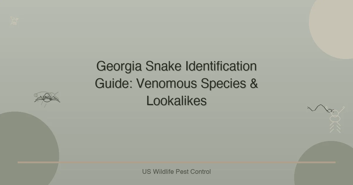 Georgia Snake Identification Guide: Venomous Species & Lookalikes