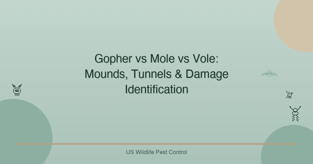 Gopher vs Mole vs Vole: Mounds, Tunnels & Damage Identification