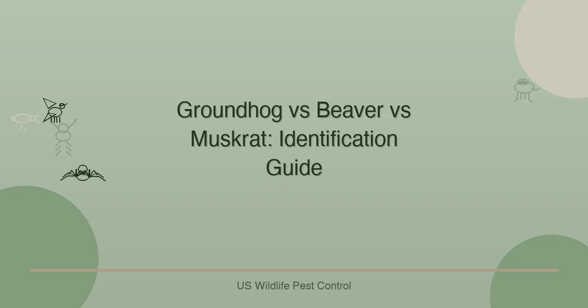 Groundhog vs Beaver vs Muskrat: Identification Guide