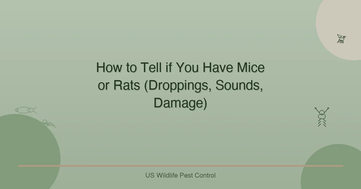 How to Tell if You Have Mice or Rats (Droppings, Sounds, Damage)