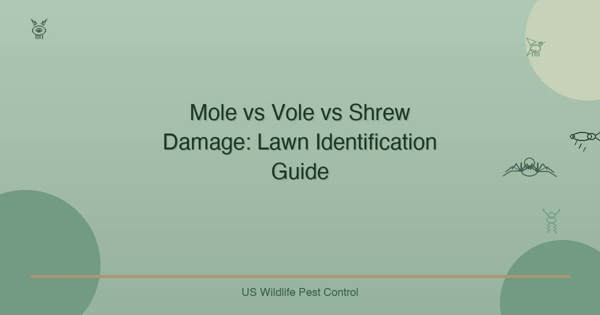 Mole vs Vole vs Shrew Damage: Lawn Identification Guide