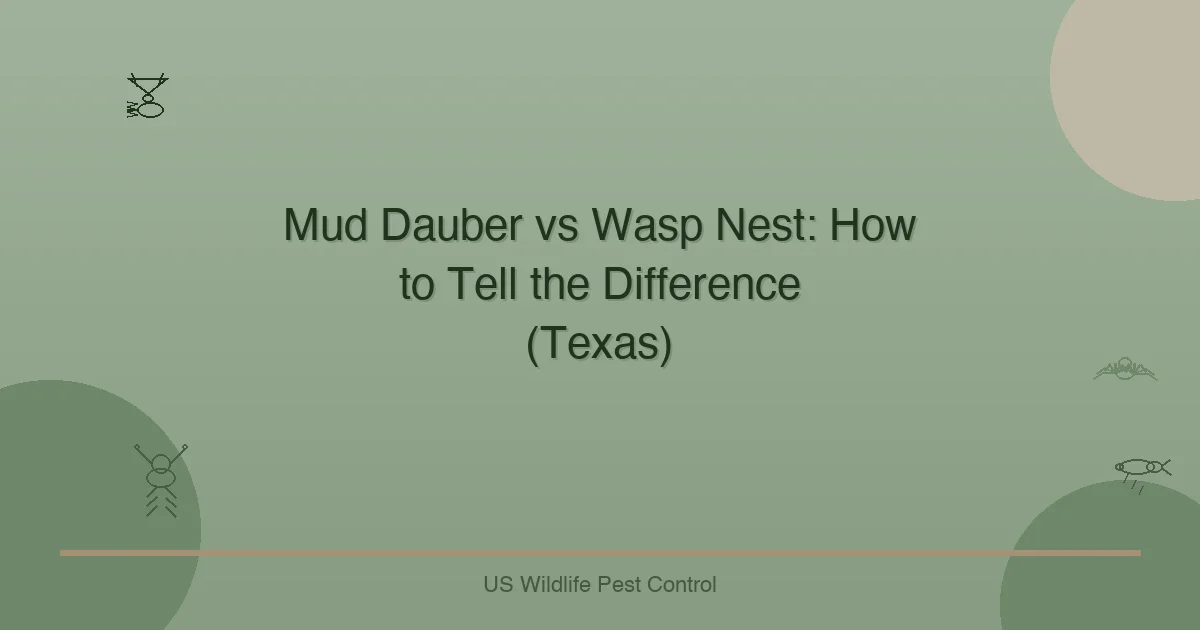 Mud Dauber vs Wasp Nest: How to Tell the Difference (Texas)