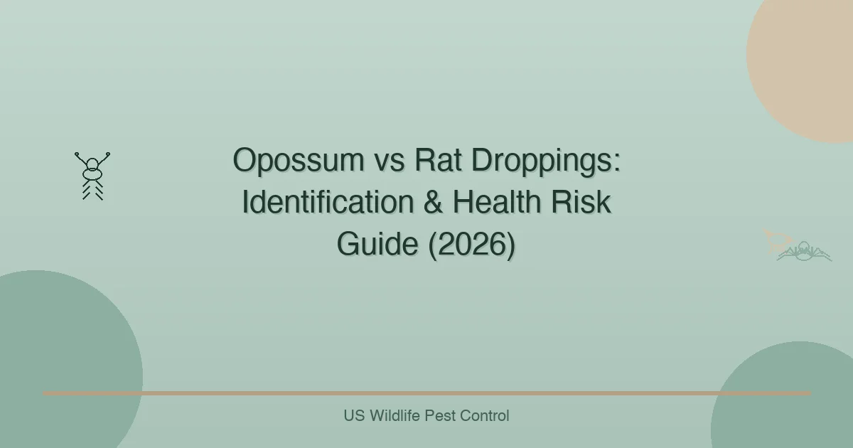Opossum vs Rat Droppings: Identification & Health Risk Guide (2026)