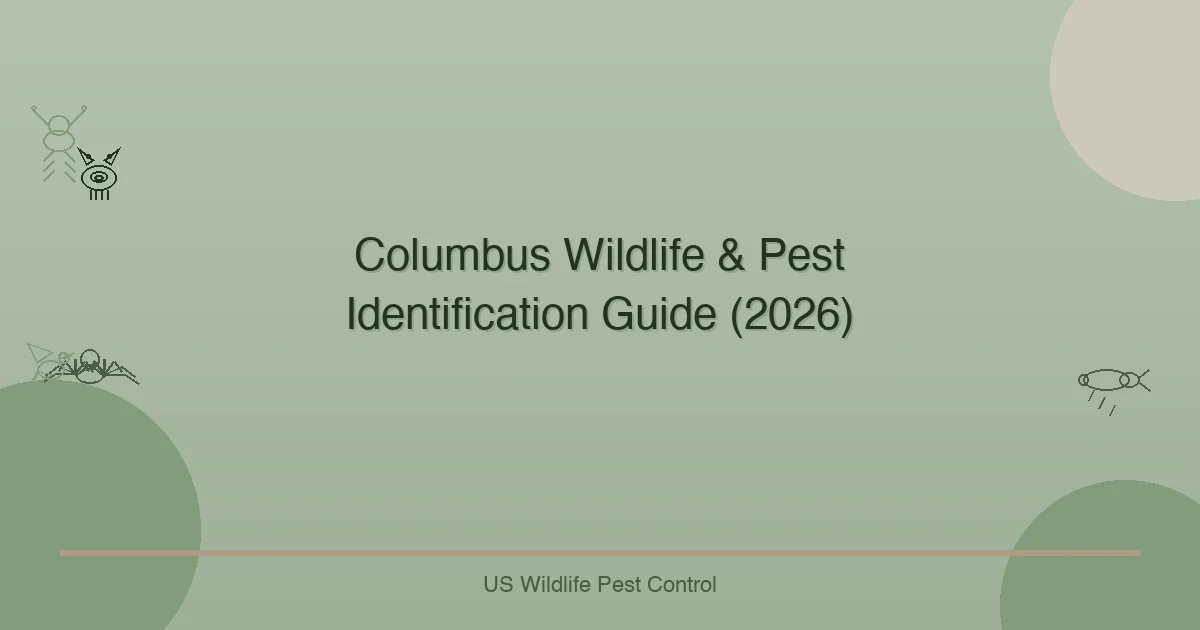 Columbus Wildlife & Pest Identification Guide (2026)