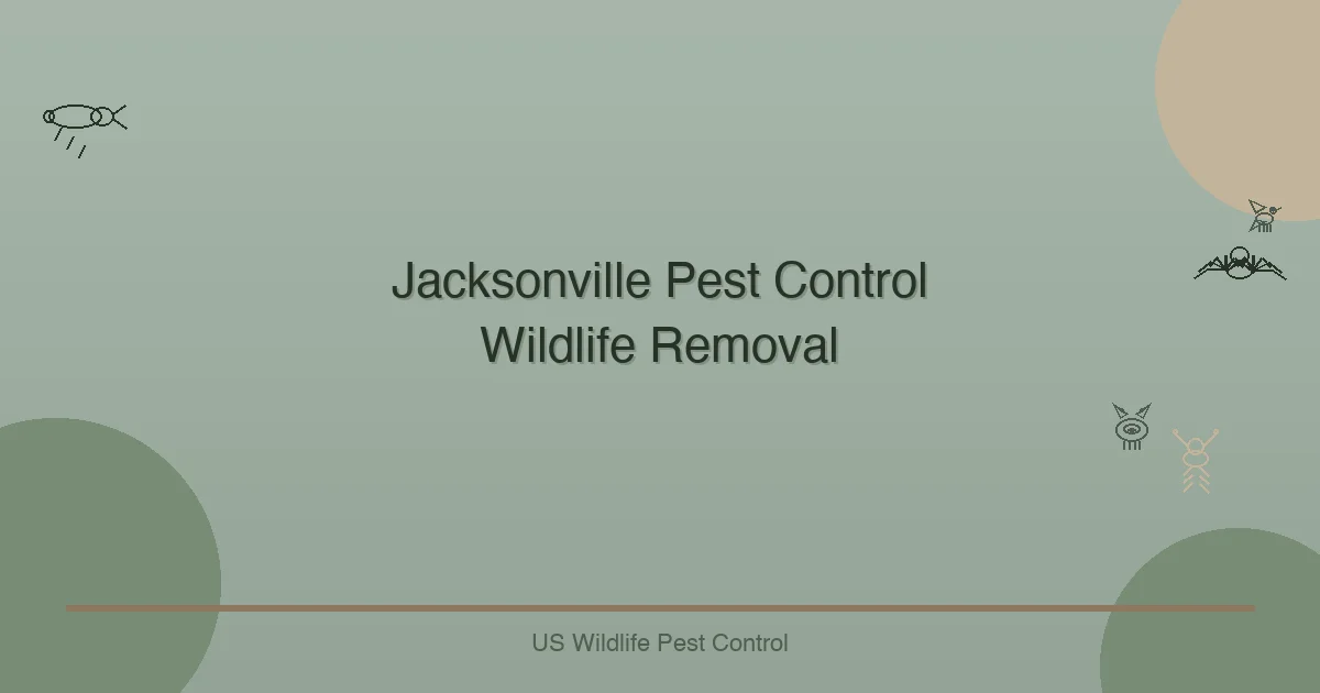 Jacksonville Pest Control  Wildlife Removal