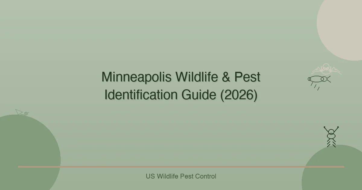 Minneapolis Wildlife & Pest Identification Guide (2026)