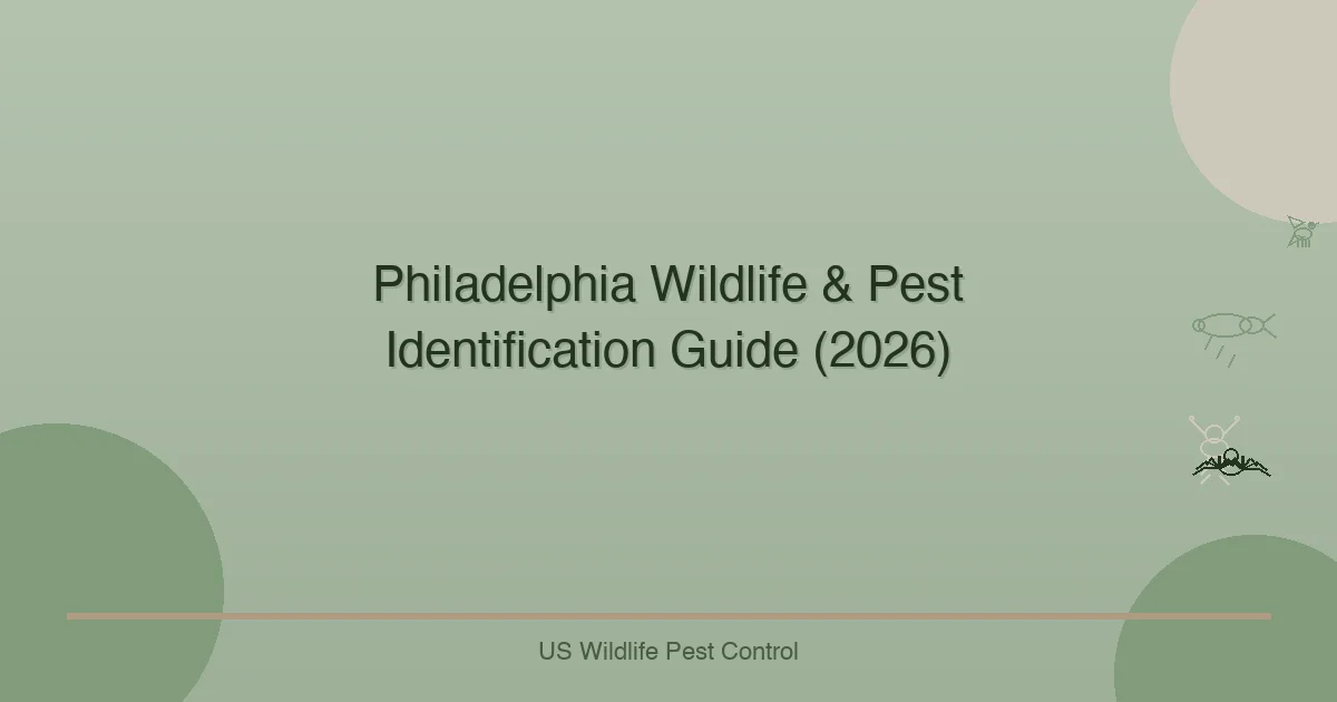 Philadelphia Wildlife & Pest Identification Guide (2026)