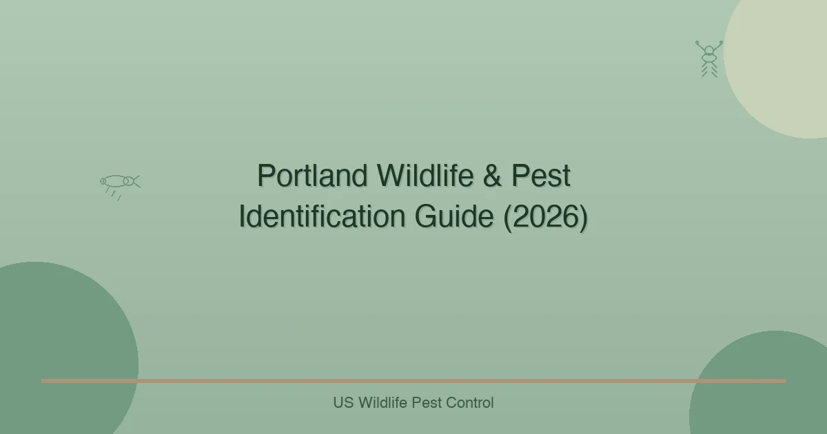 Portland Wildlife & Pest Identification Guide (2026)