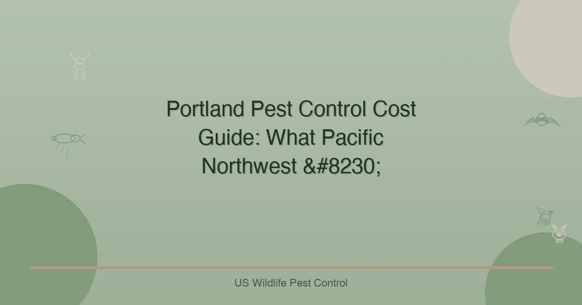 Portland Pest Control Cost Guide: What Pacific Northwest …