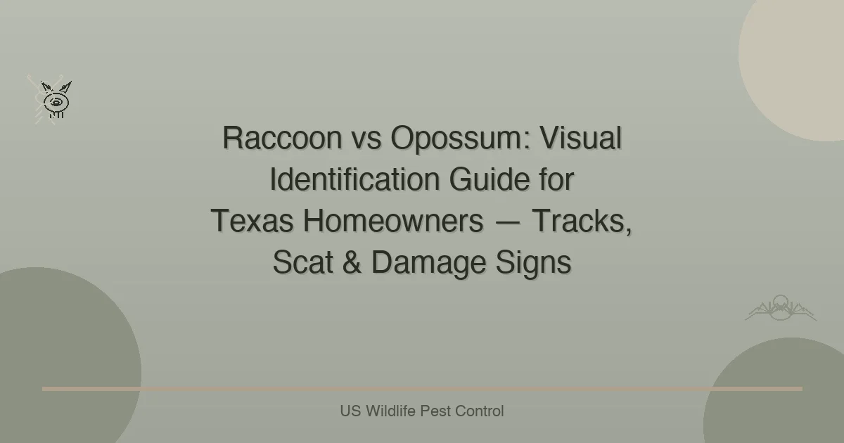 Raccoon vs Opossum: Visual Identification Guide for Texas Homeowners — Tracks, Scat & Damage Signs