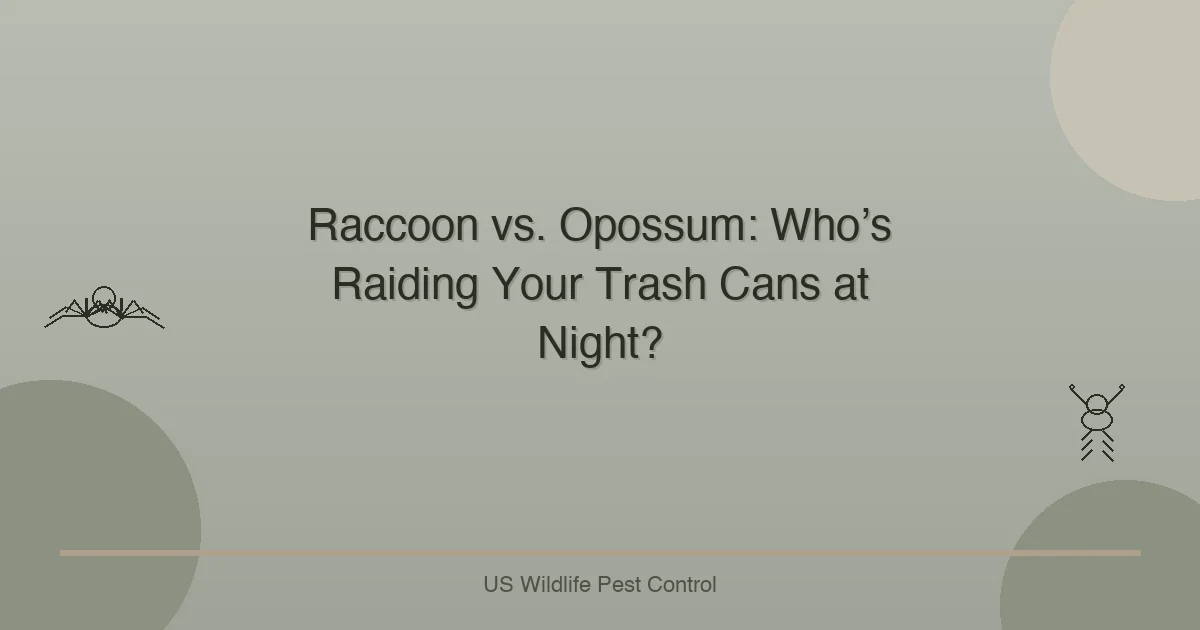 Raccoon vs. Opossum: Who’s Raiding Your Trash Cans at Night?