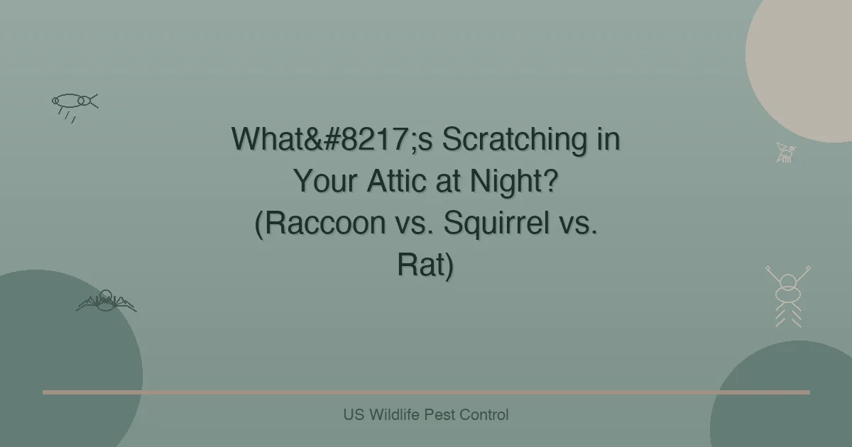 What’s Scratching in Your Attic at Night? (Raccoon vs. Squirrel vs. Rat)