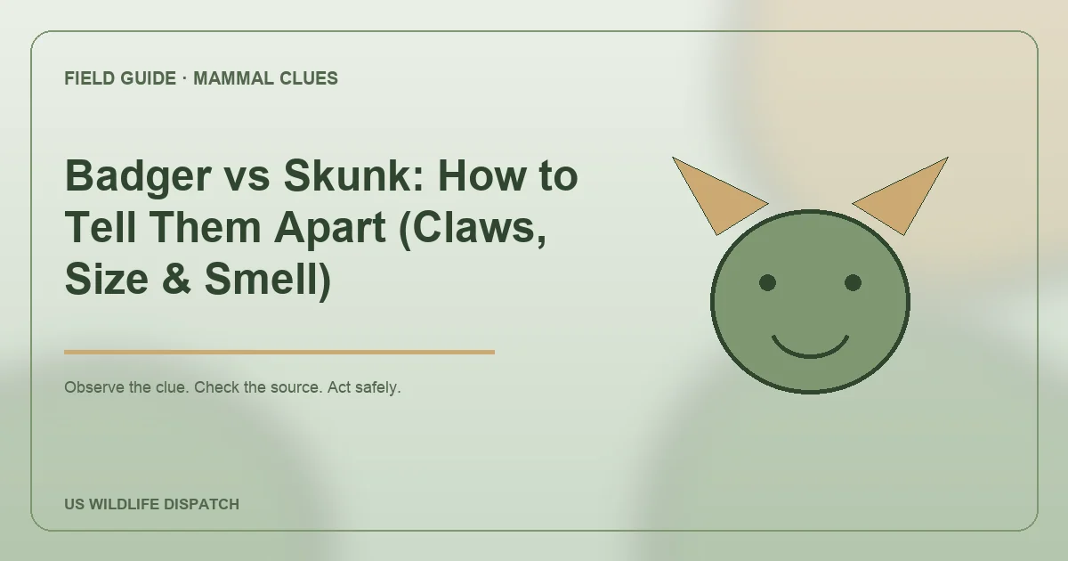 Badger vs Skunk: How to Tell Them Apart (Claws, Size & Smell)