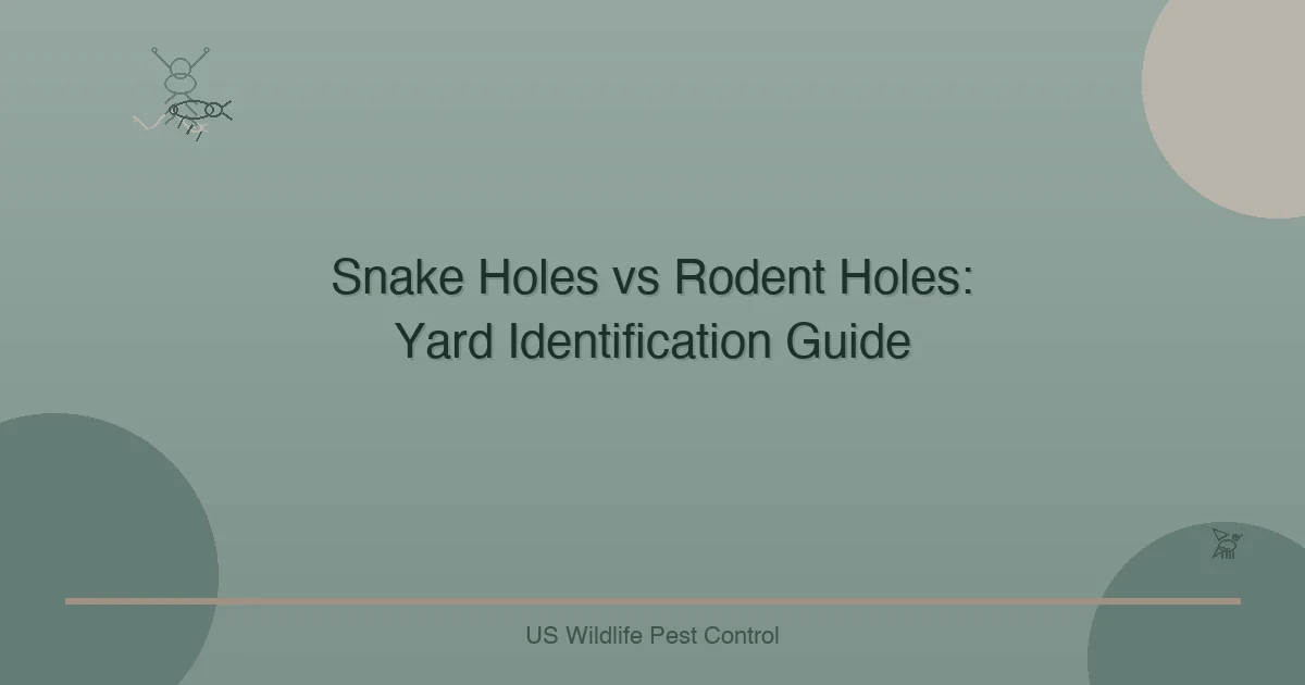 Snake Holes vs Rodent Holes: Yard Identification Guide