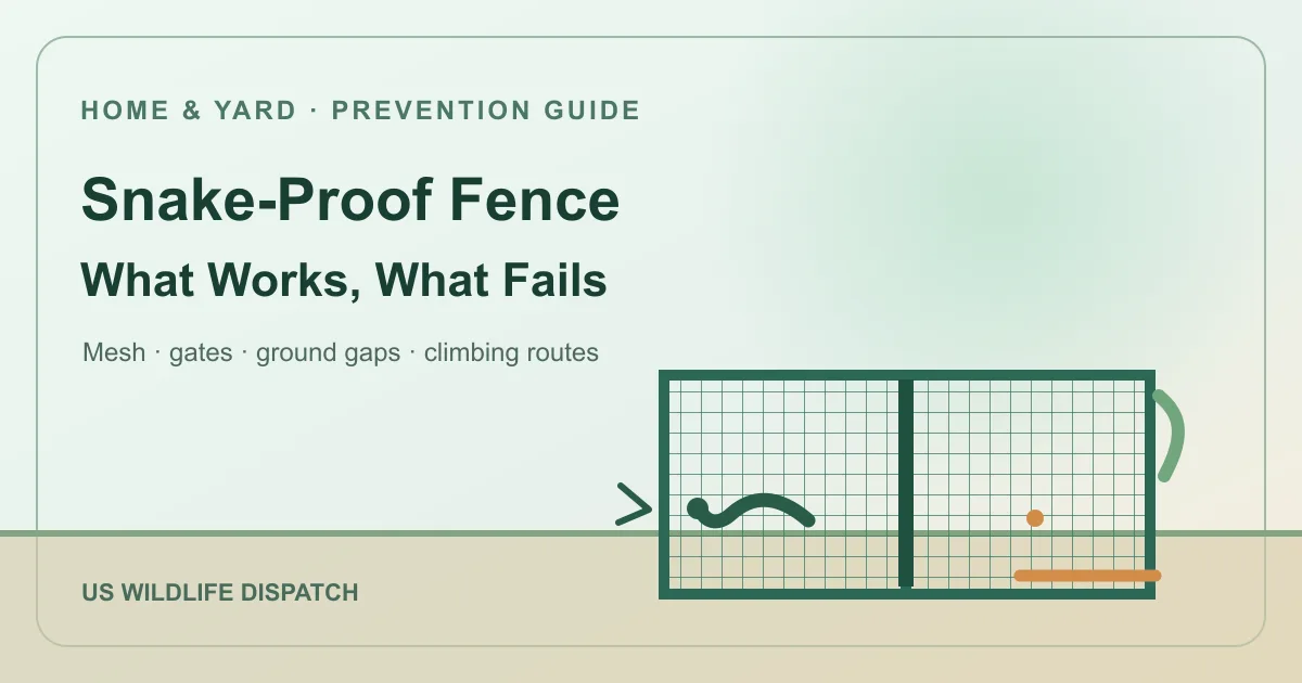 Snake-Proof Fence for a Yard: What Works, What Fails