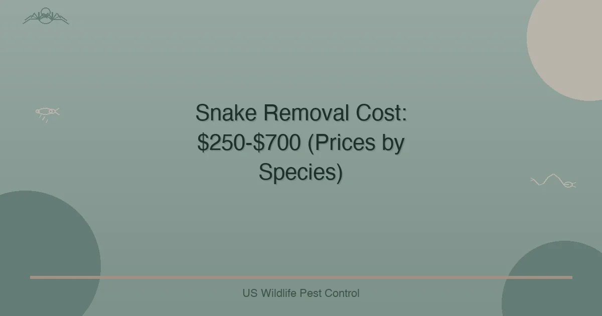 Snake Removal Cost: $250-$700 (Prices by Species)
