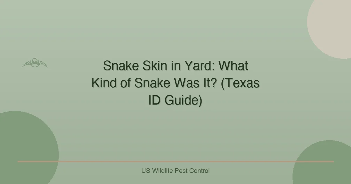 Snake Skin in Yard: What Kind of Snake Was It? (Texas ID Guide)