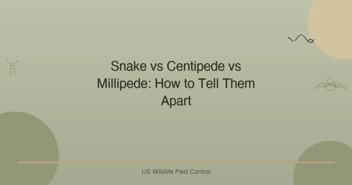 Snake vs Centipede vs Millipede: How to Tell Them Apart