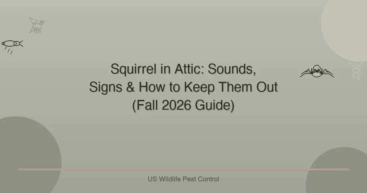 Squirrel in Attic: Sounds, Signs & How to Keep Them Out (Fall 2026 Guide)