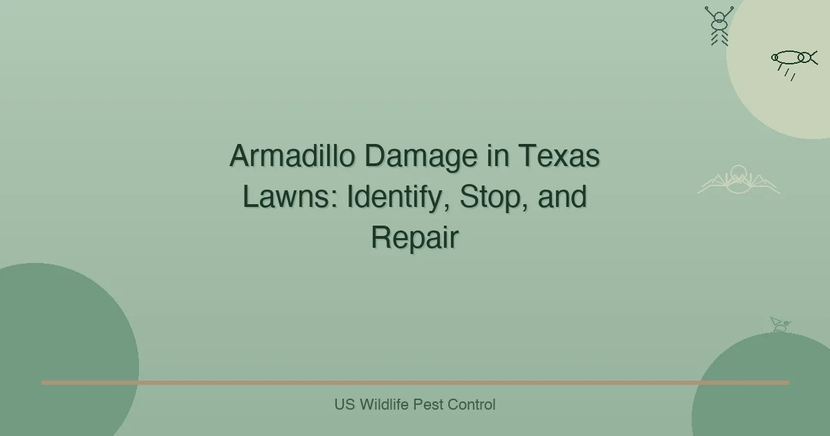 Armadillo Damage in Texas Lawns: Identify, Stop, and Repair