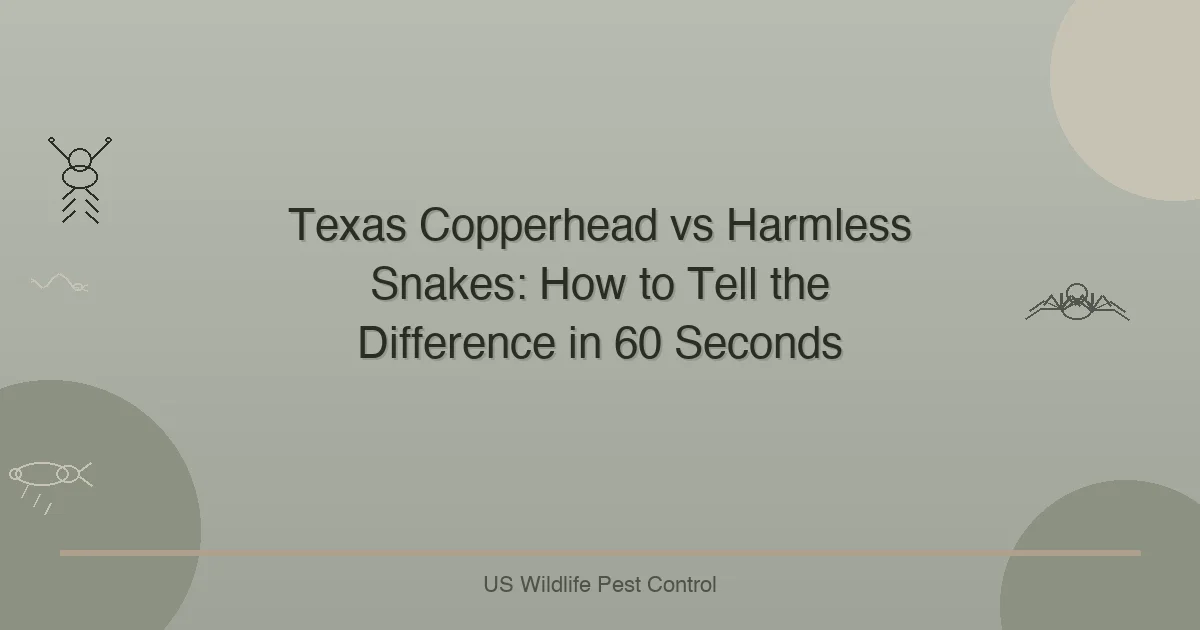 Texas Copperhead vs Harmless Snakes: How to Tell the Difference in 60 Seconds