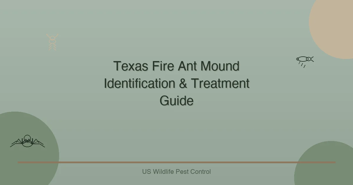 Texas Fire Ant Mound Identification & Treatment Guide