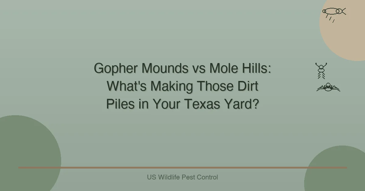 Gopher Mounds vs Mole Hills: What's Making Those Dirt Piles in Your Texas Yard?