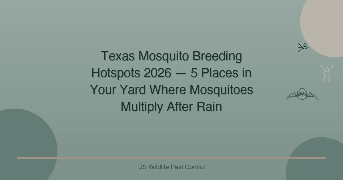 Texas Mosquito Breeding Hotspots 2026 — 5 Places in Your Yard Where Mosquitoes Multiply After Rain