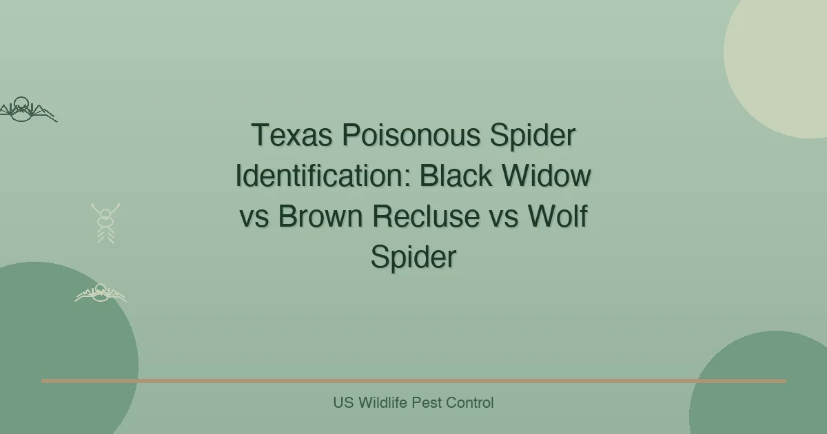 Texas Poisonous Spider Identification: Black Widow vs Brown Recluse vs Wolf Spider