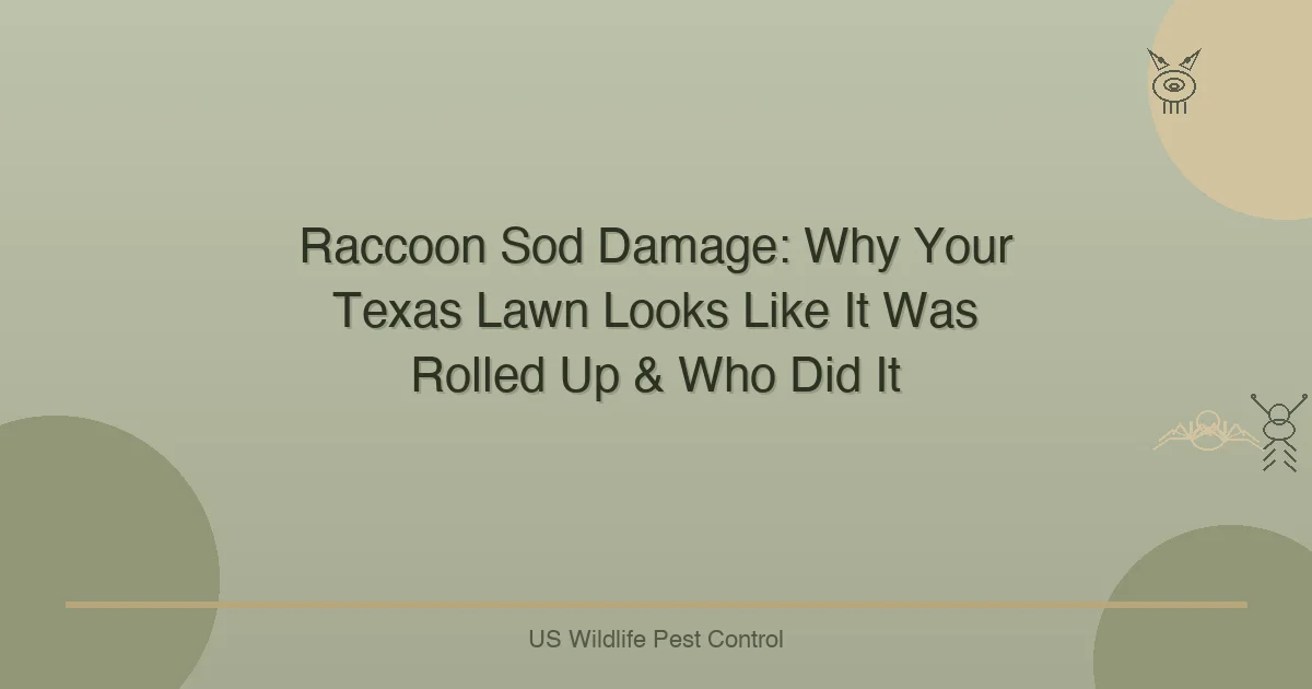Raccoon Sod Damage: Why Your Texas Lawn Looks Like It Was Rolled Up & Who Did It