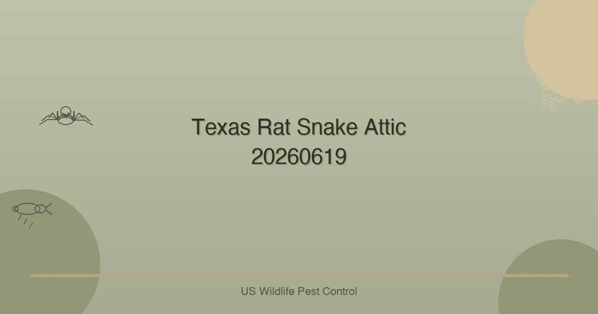 Texas Rat Snake Attic 20260619