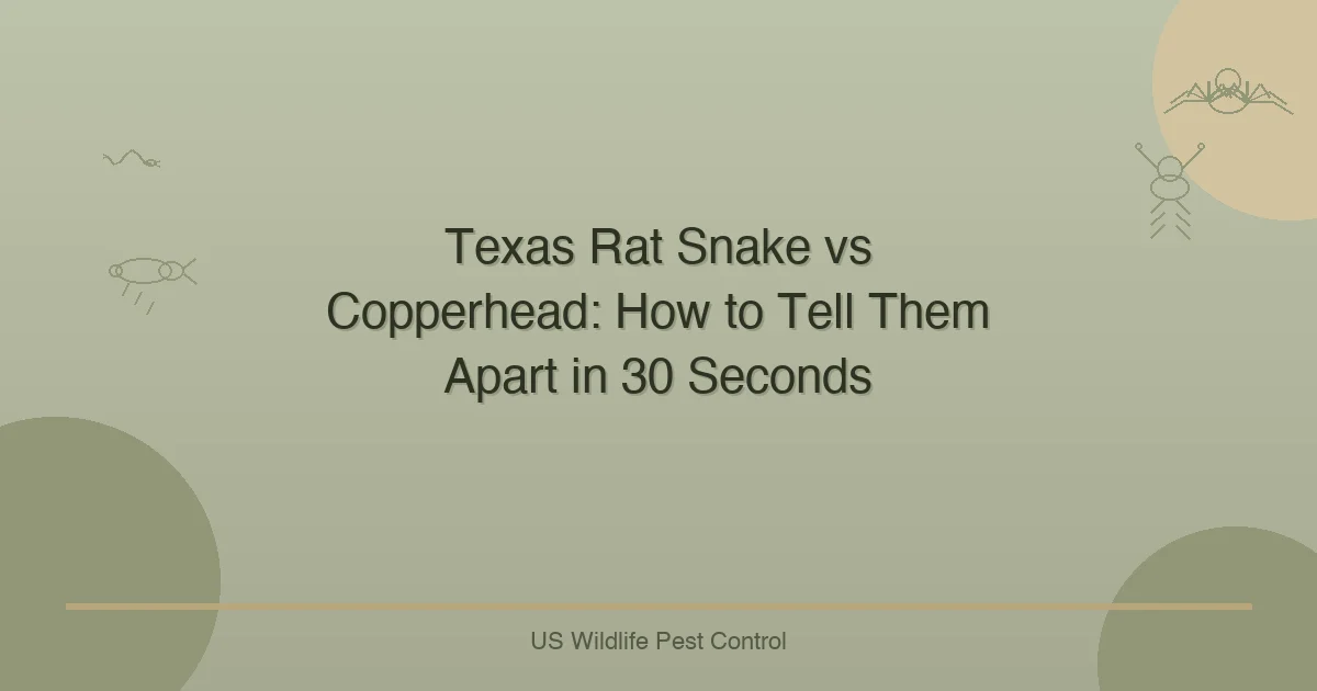 Texas Rat Snake vs Copperhead: How to Tell Them Apart in 30 Seconds
